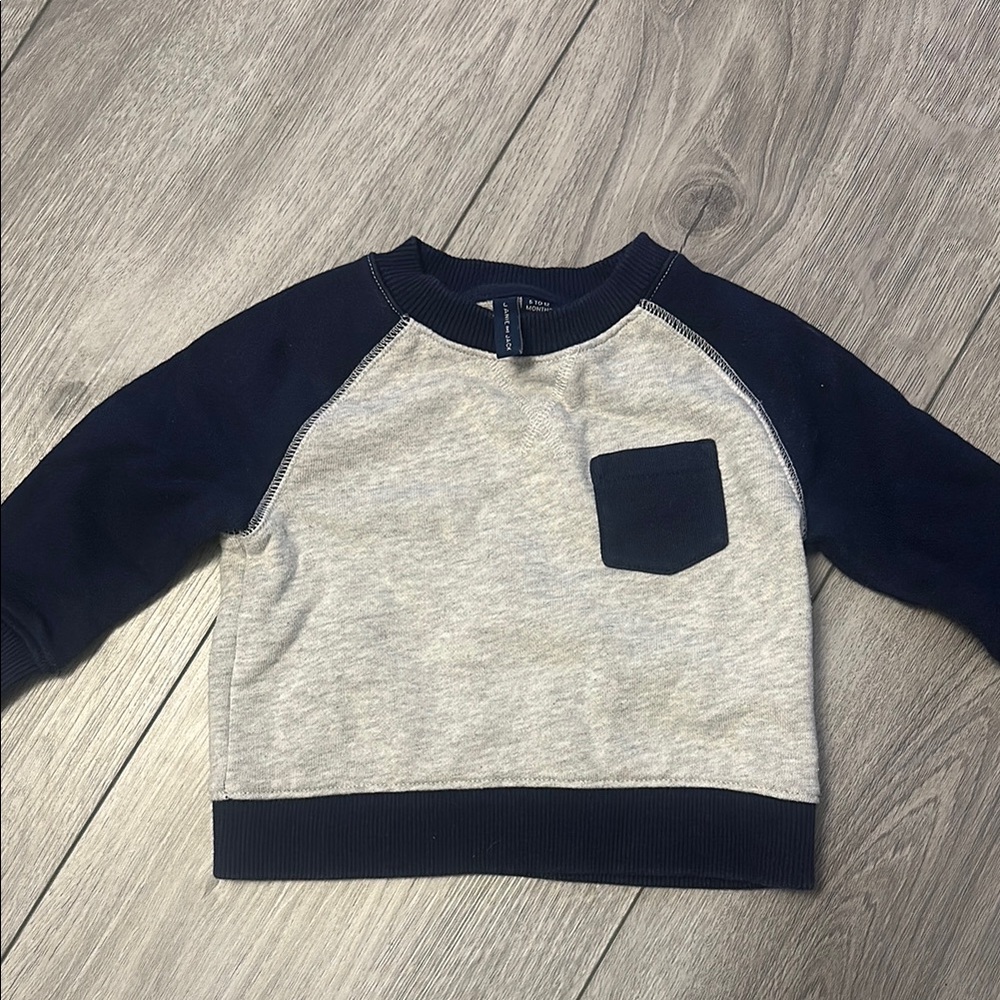 Janie and Jack Kids Navy and Gray Sweatshirt